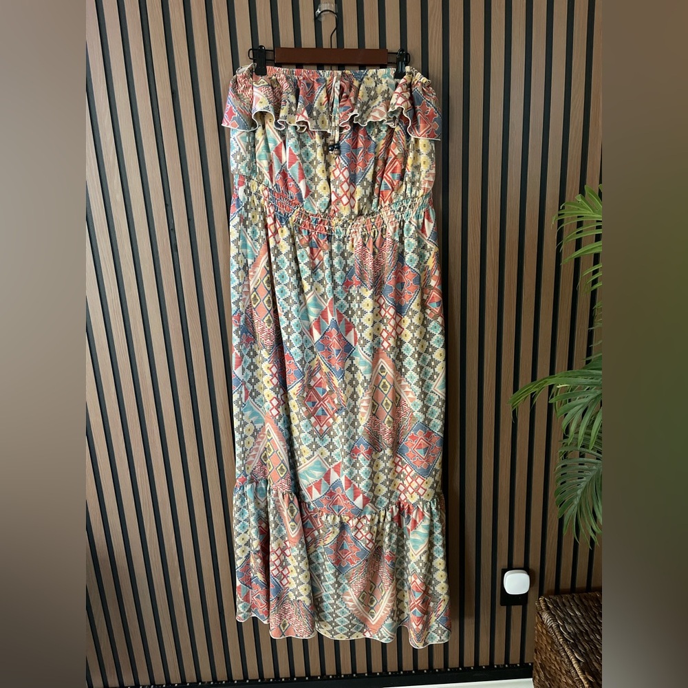 Torrid strapless Boho maxi dress